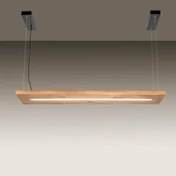 Lampes En Bois-Luminaires Paul Neuhaus Suspension Paul-Neuhaus PALMA LED Écru, Noir, 1 lumière, Télécommandes