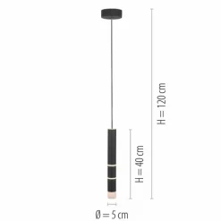 Luminaires Paul Neuhaus Suspension Paul-Neuhaus PURE-VEGA LED Noir, 3 lumières* Suspensions