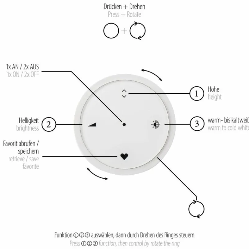 Luminaires Paul Neuhaus Suspension Paul-Neuhaus PURE E-CLIPSE LED Gris, 2 lumières, Télécommandes* Éclairage Led