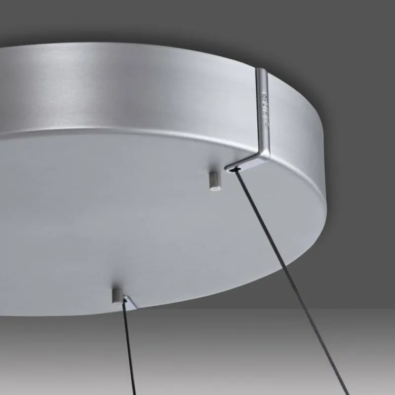 Luminaires Paul Neuhaus Suspension Paul-Neuhaus PURE E-CLIPSE LED Argenté, 2 lumières, Télécommandes* Éclairage Led