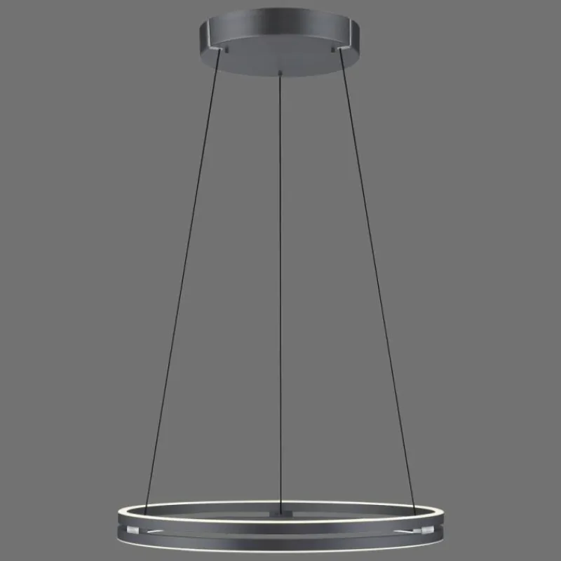 Luminaires Paul Neuhaus Suspension Paul-Neuhaus PURE E-LOOP LED Gris, 2 lumières, Télécommandes* Éclairage Led