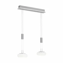 Paul Neuhaus Q-Serie Suspension Paul-Neuhaus Q-ETIENNE LED Acier brossé, 3 lumières, Télécommandes