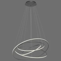 Luminaires Paul Neuhaus Suspension Paul-Neuhaus TESSARA LED Anthracite, 1 lumière, Télécommandes* Éclairage Led