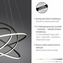 Luminaires Paul Neuhaus Suspension Paul-Neuhaus TESSARA LED Anthracite, 1 lumière, Télécommandes* Éclairage Led