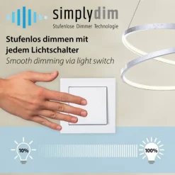 Luminaires Paul Neuhaus Suspension Paul-Neuhaus TITUS LED Blanc, 1 lumière* Éclairage Led