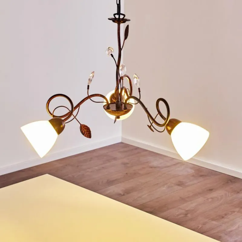 hofstein Suspension Peccia Rouille, 3 lumières