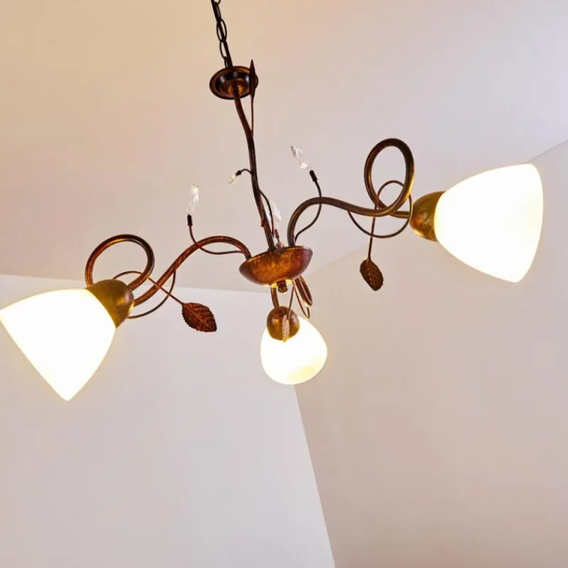 hofstein Suspension Peccia Rouille, 3 lumières