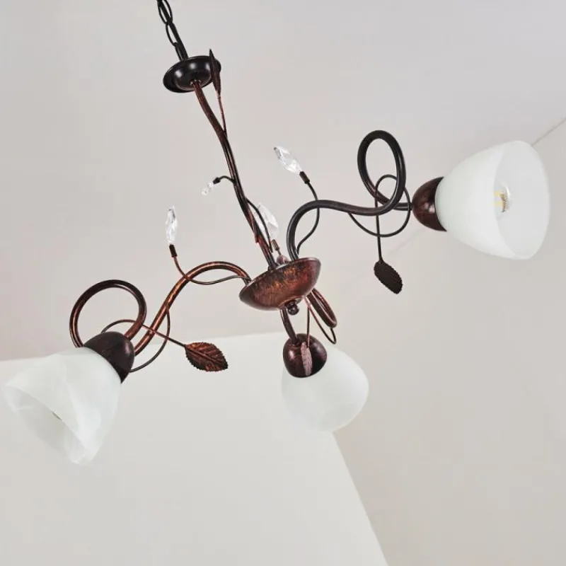 hofstein Suspension Peccia Rouille, 3 lumières