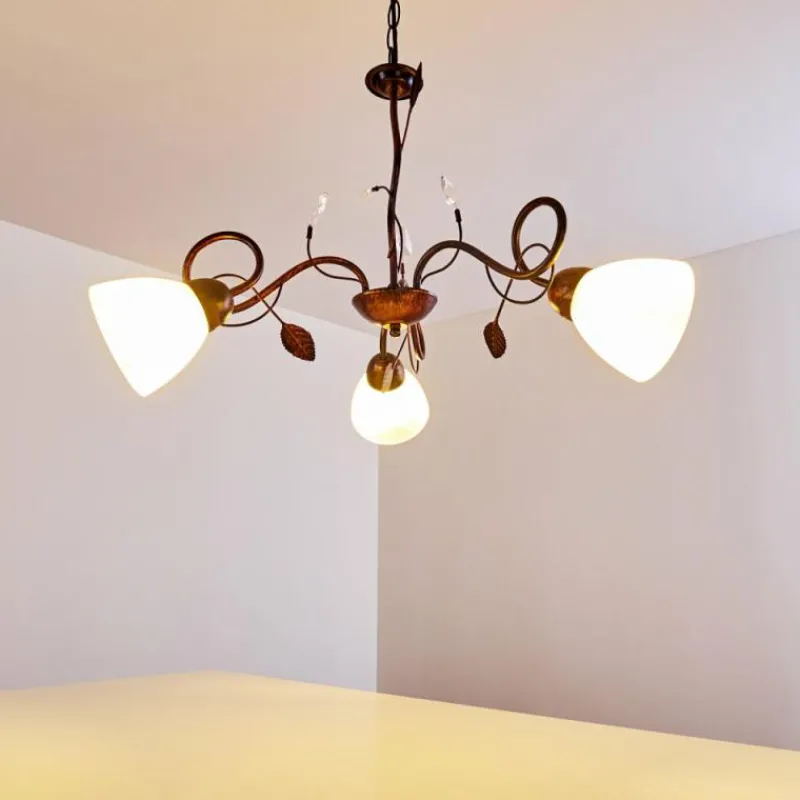 hofstein Suspension Peccia Rouille, 3 lumières