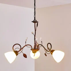 hofstein Suspension Peccia Rouille, 3 lumières