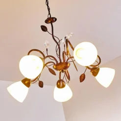 hofstein Suspension Peccia Rouille, 5 lumières