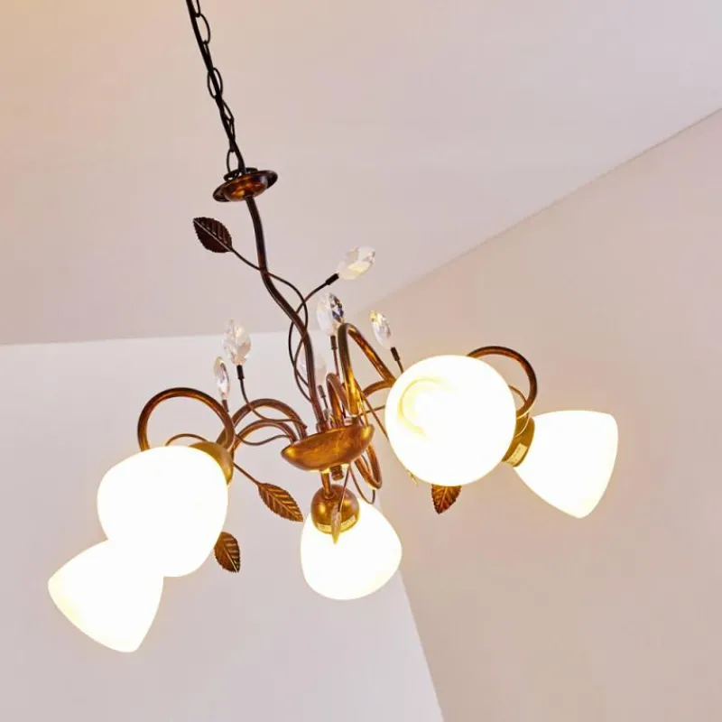 hofstein Suspension Peccia Rouille, 5 lumières