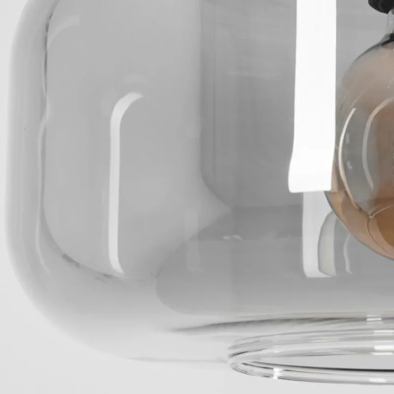 Suspension Verre Fumé-hofstein Suspension Pedreles Noir, 1 lumière