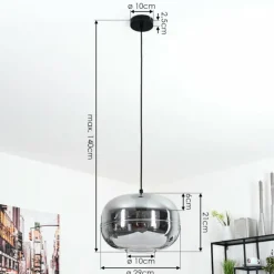 hofstein Suspension Peonniemi Noir, 1 lumière