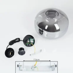 hofstein Suspension Peonniemi Noir, 1 lumière