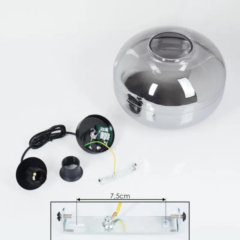 hofstein Suspension Peonniemi Noir, 1 lumière