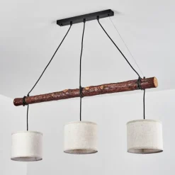 Lampes En Tissu-hofstein Suspension Perdigueira Écru, Noir, 3 lumières