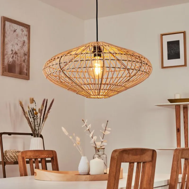 Style Boho-Chic-hofstein Suspension Peretola Noir, 1 lumière