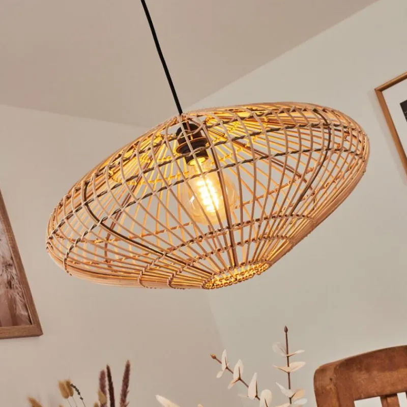 Style Boho-Chic-hofstein Suspension Peretola Noir, 1 lumière