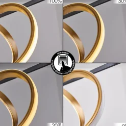 Lampes Dorées-hofstein Suspension Pericos LED Noir, 4 lumières