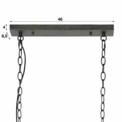 Lampes Vintages & Rétros-hofstein Suspension PETTEN Noir, 2 lumières