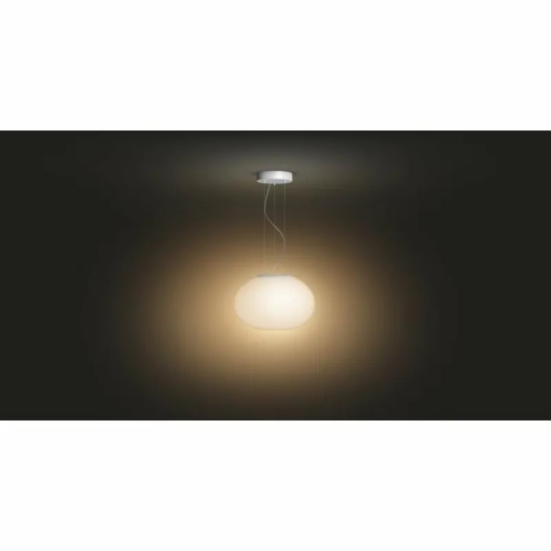Luminaires Philips Suspension Philips Hue Ambiance White & Color Flourish LED Blanc, 1 lumière, Changeur de couleurs