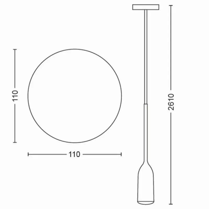 Luminaires Philips Suspension Philips Hue Devote LED Blanc, 1 lumière