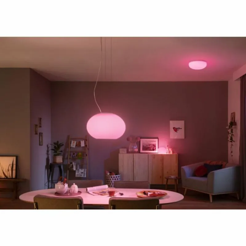 Luminaires Philips Suspension Philips Hue Flourish LED Blanc, 1 lumière, Changeur de couleurs