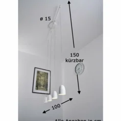 Lampe Design-Luminaires Philips Suspension Philips myLiving WOLGA LED Blanc, 4 lumières