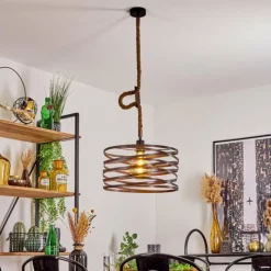 Lampes Industrielles-hofstein Suspension Pierrefonds Écru, Noir, 1 lumière