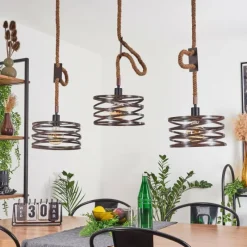 Lampes Industrielles-hofstein Suspension Pierrefonds Écru, Noir, 3 lumières