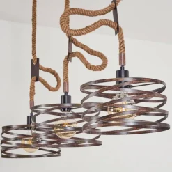 Lampes Industrielles-hofstein Suspension Pierrefonds Écru, Noir, 3 lumières