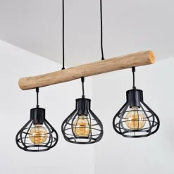 hofstein Suspension Pila Écru, Noir, 3 lumières