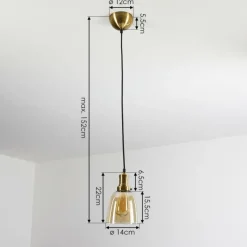 hofstein Suspension Pilesi Laiton, 1 lumière