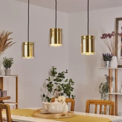 hofstein Suspension Pimeirol Noir, 3 lumières