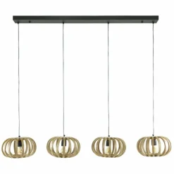 Lampes Vintages & Rétros-hofstein Suspension Pirmil Anthracite, 4 lumières