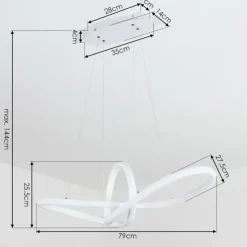 hofstein Suspension Pitasch LED Blanc, 1 lumière* Éclairage Led