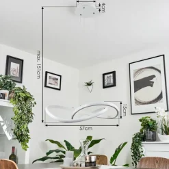 hofstein Suspension Pitasch LED Blanc, 1 lumière