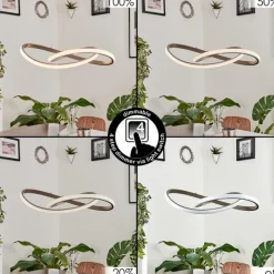 hofstein Suspension Pitasch LED Nickel mat, 1 lumière