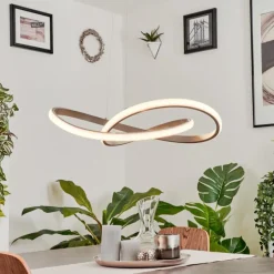 hofstein Suspension Pitasch LED Nickel mat, 1 lumière