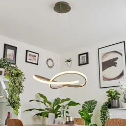 hofstein Suspension Pitasch LED Nickel mat, 1 lumière