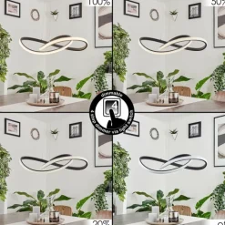 hofstein Suspension Pitasch LED Noir, 1 lumière