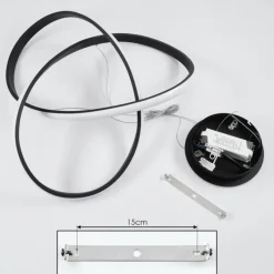 hofstein Suspension Pitasch LED Noir, 1 lumière