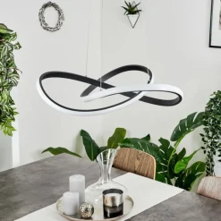 hofstein Suspension Pitasch LED Noir, 1 lumière