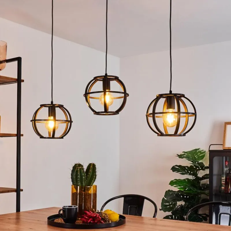 Lampes À Boules-hofstein Suspension Plan Noir, 3 lumières