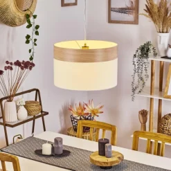 Lampes En Tissu-hofstein Suspension Pntresina Nickel mat, 1 lumière