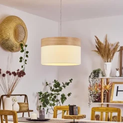 Lampes En Tissu-hofstein Suspension Pntresina Nickel mat, 1 lumière