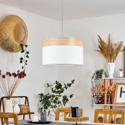 Lampes En Tissu-hofstein Suspension Pntresina Nickel mat, 1 lumière