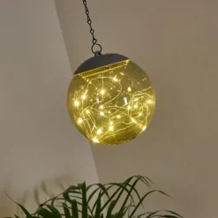 hofstein Suspension Pollenca LED Fumée, Noir, 20 lumières