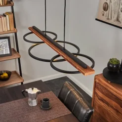 hofstein Suspension Pompu LED Brun, Noir, 3 lumières